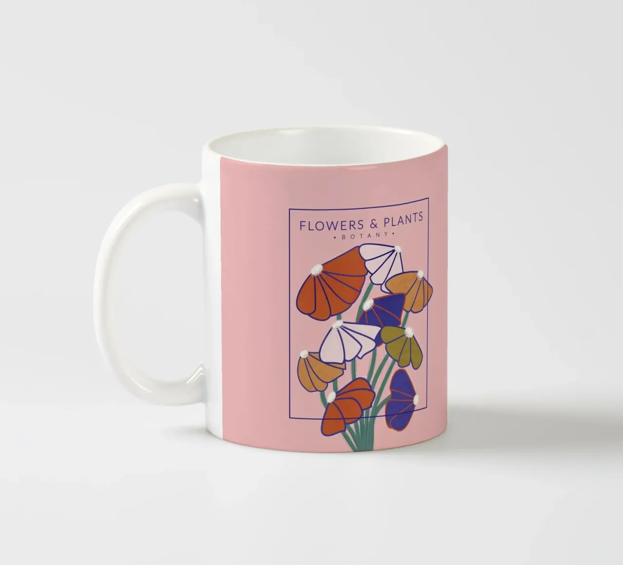 Fiori botanici colorati - Stampa floreale moderna tazza in ceramica da showmemars