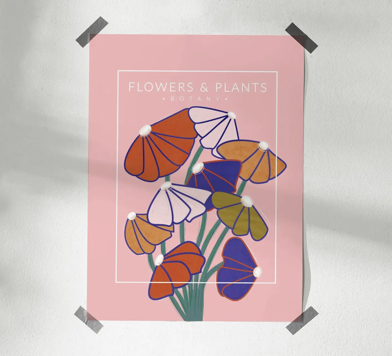 Fiori botanici colorati - Stampa floreale moderna poster da showmemars