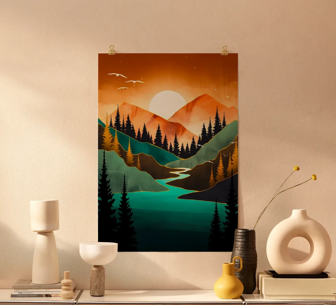 Colline della Borgogna poster da Albert S Jacob