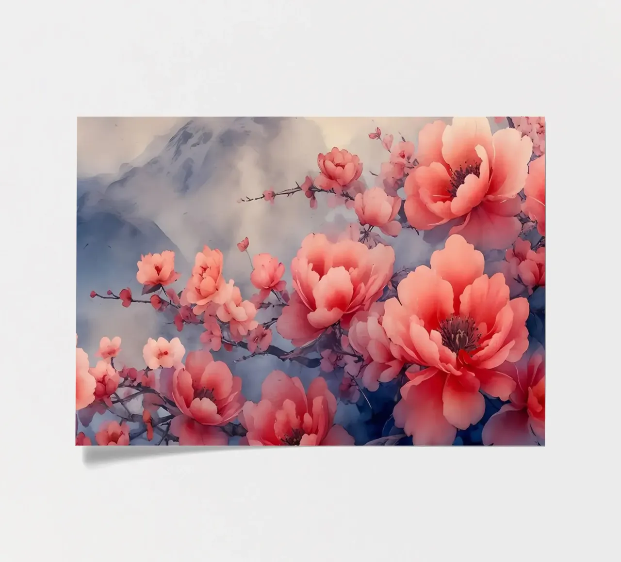 ciliegio in fiore in Giappone foglio adesivo da Rebecca Clark Wyrick
