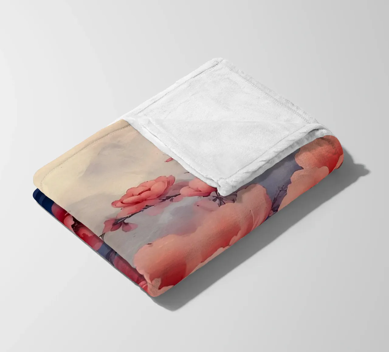 ciliegio in fiore in Giappone coperta in pile da Rebecca Clark Wyrick