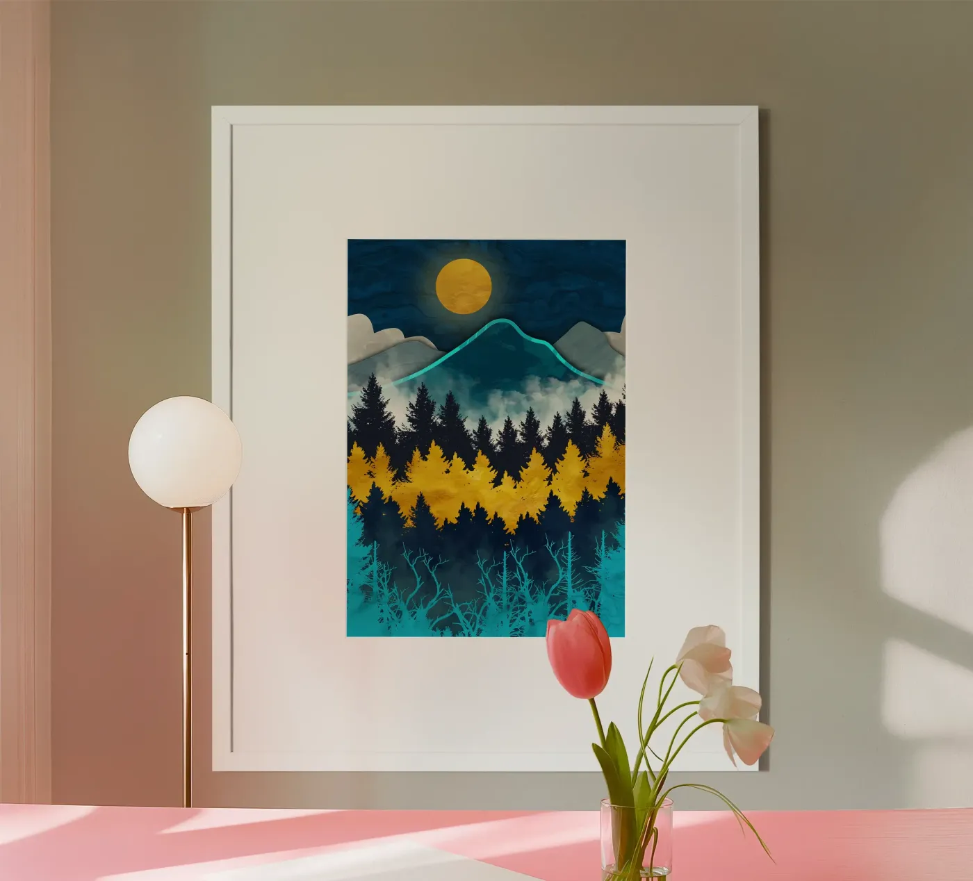 Dawn poster van Albert S Jacob
