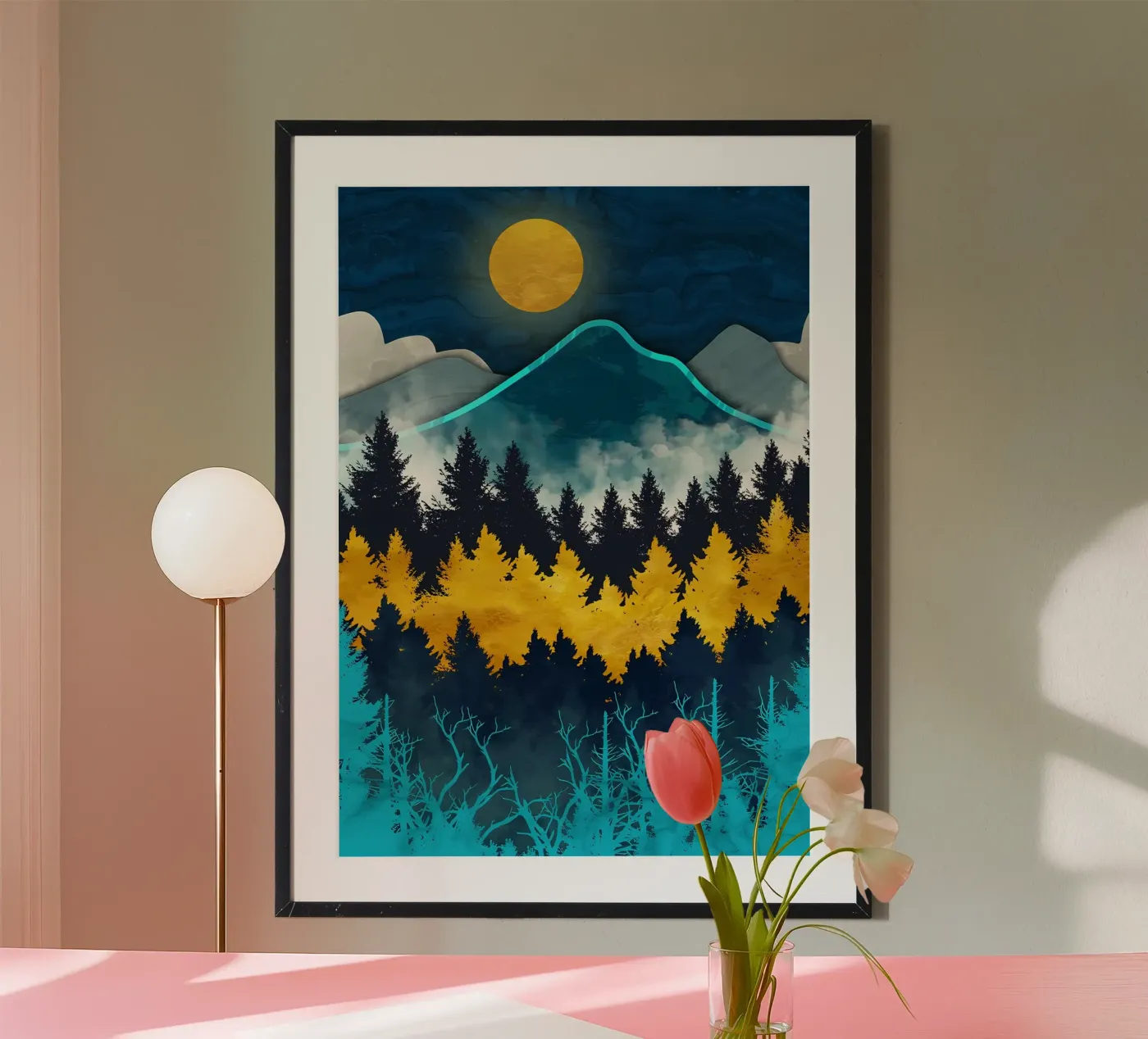Dawn poster van Albert S Jacob