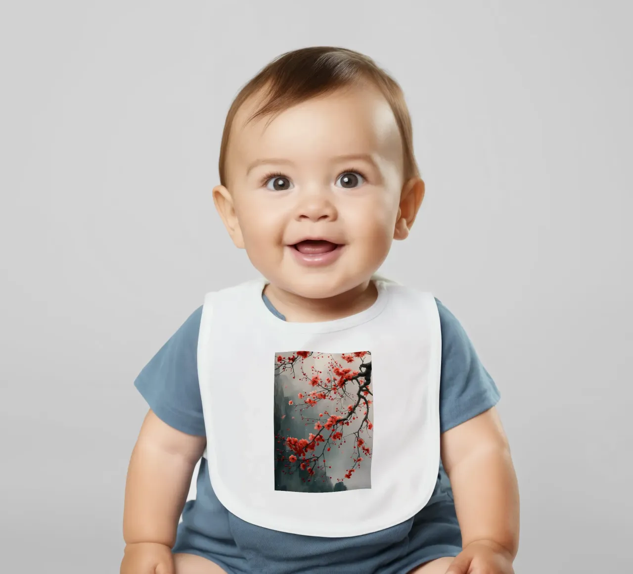 Fiori di ciliegio in Giappone bavaglino da Rebecca Clark Wyrick