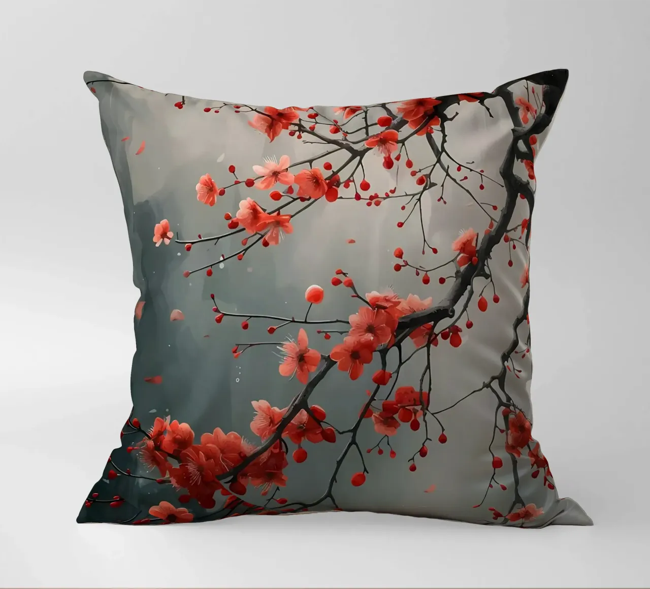 Fiori di ciliegio in Giappone cuscino da Rebecca Clark Wyrick