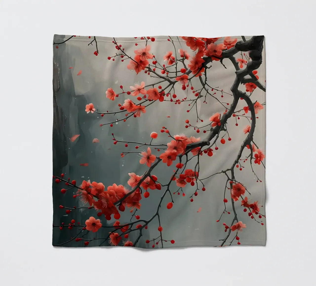 Fiori di ciliegio in Giappone coperta in pile da Rebecca Clark Wyrick