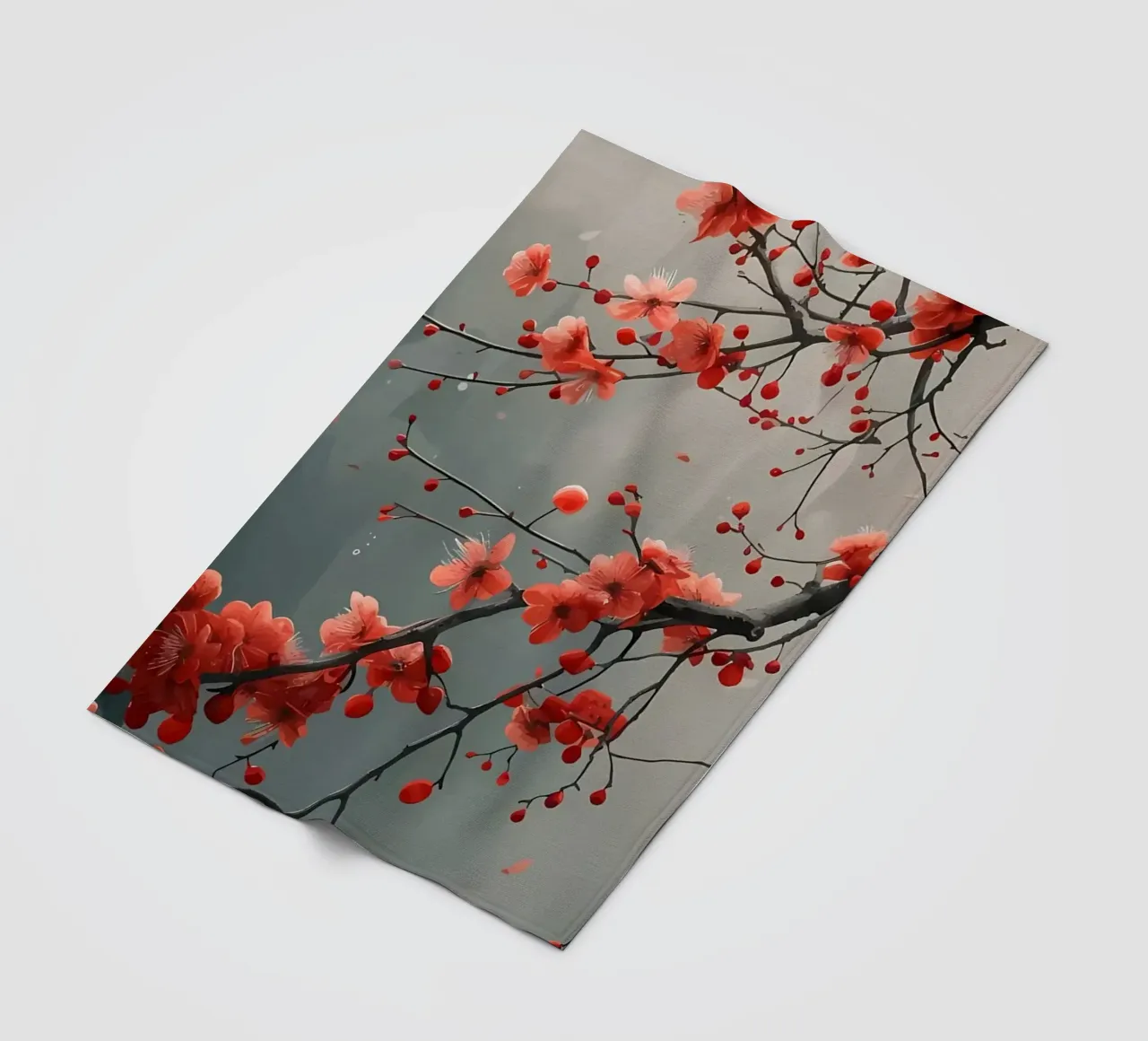 Fiori di ciliegio in Giappone coperta in pile da Rebecca Clark Wyrick