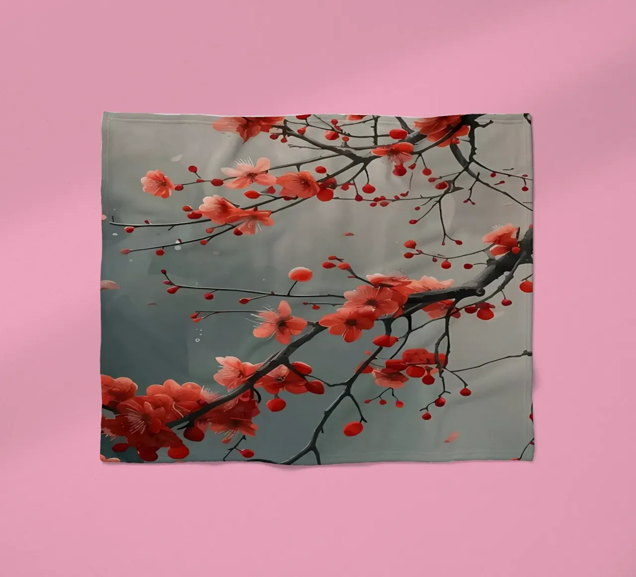 Fiori di ciliegio in Giappone coperta in pile da Rebecca Clark Wyrick