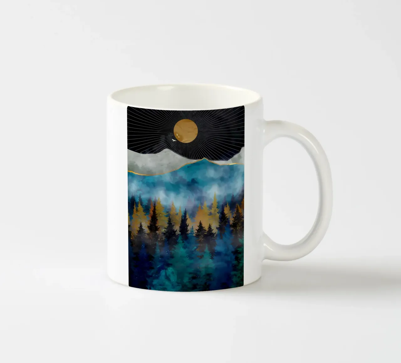 Paesaggio forestale wallart tazza in ceramica da Albert S Jacob