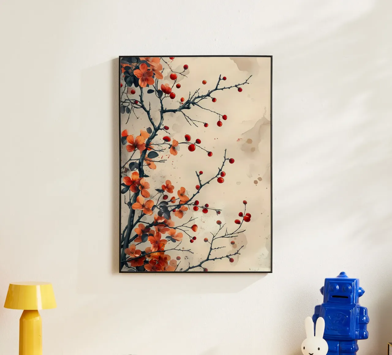Ramo de flores rojas placa de forex de Rebecca Clark Wyrick