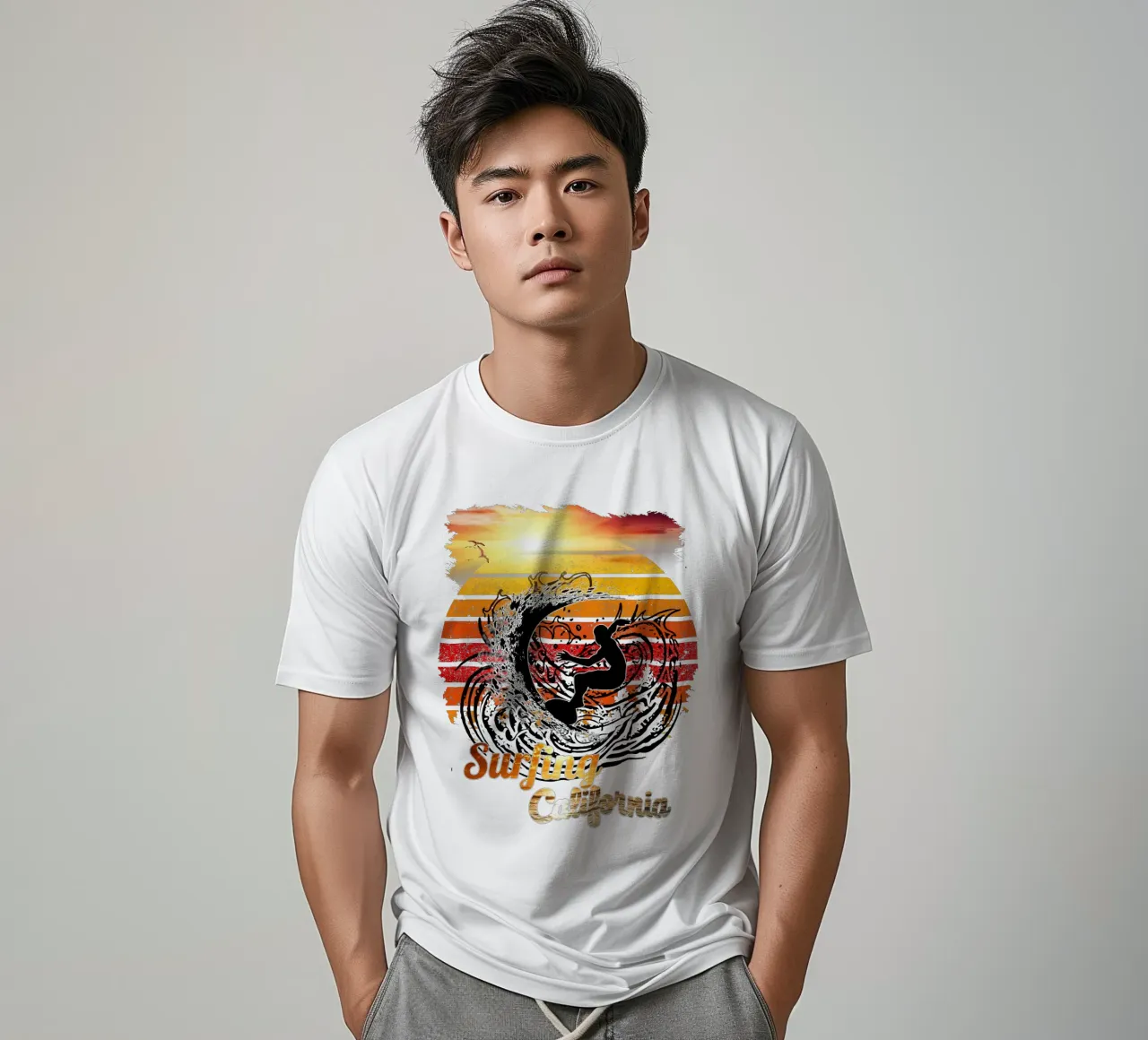 Surf Life Oval 2a - Summer Sun Vibes 11b t-shirt da surfer28