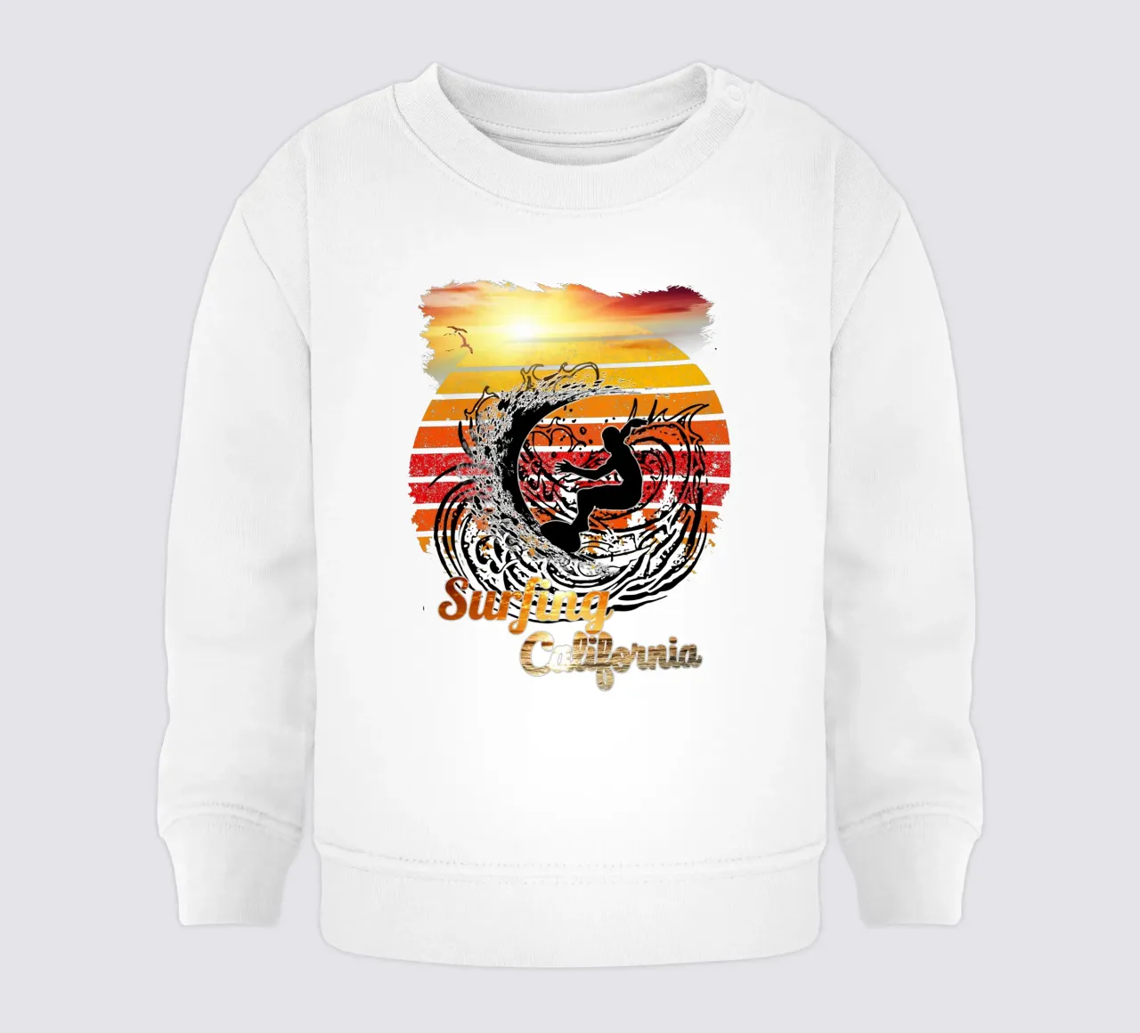 Surf Life Oval 2a - Summer Sun Vibes 11b felpa neonato da surfer28