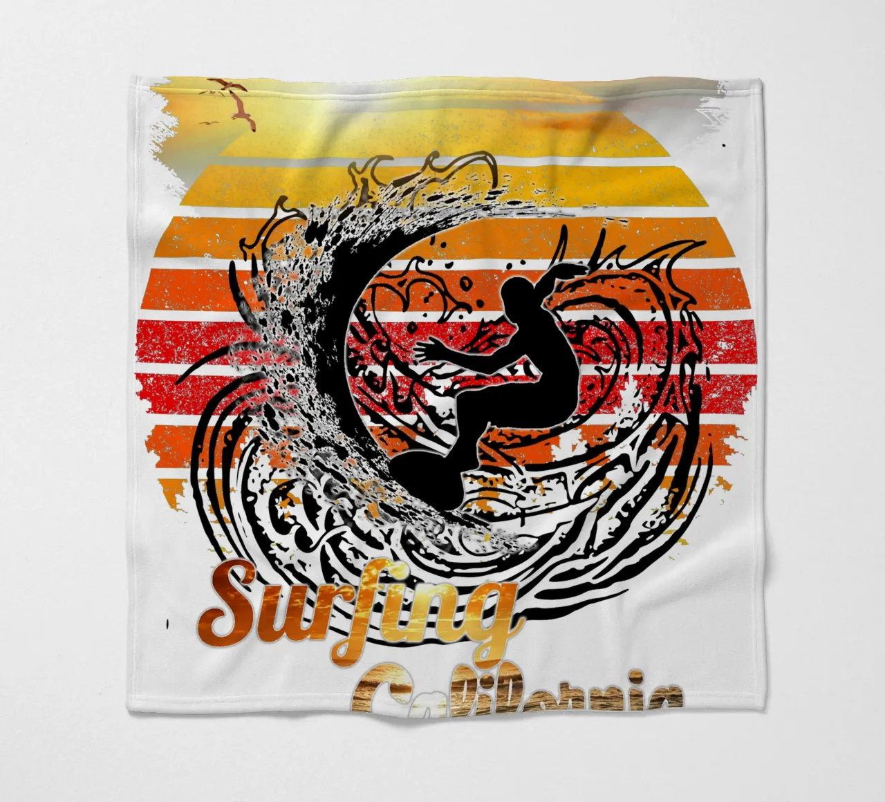 Surf Life Oval 2a - Summer Sun Vibes 11b coperta in pile da surfer28