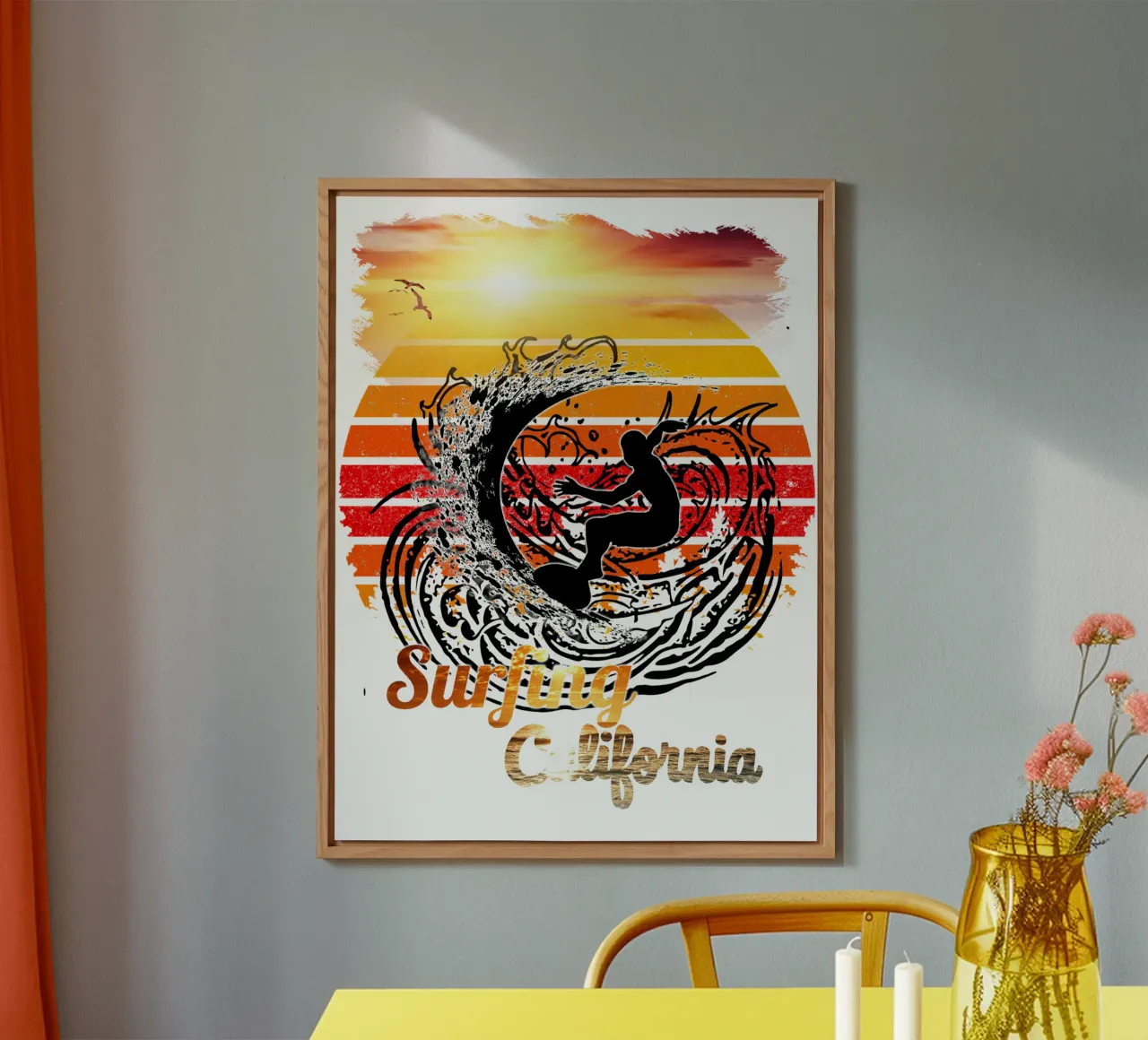 Surf Life Oval 2a - Summer Sun Vibes 11b alluminio dibond da surfer28