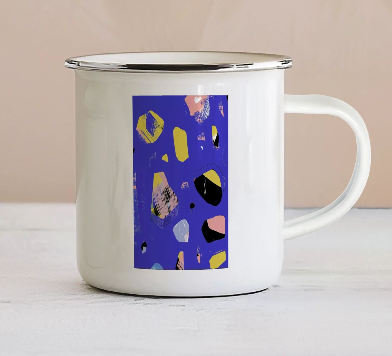 Rocks In Blue tazza in smalto da Jilli Darling Art