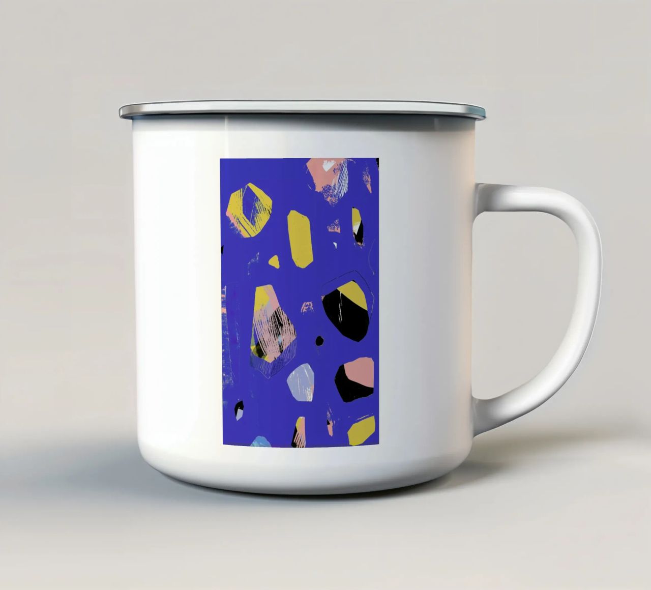Rocks In Blue tazza in smalto da Jilli Darling Art