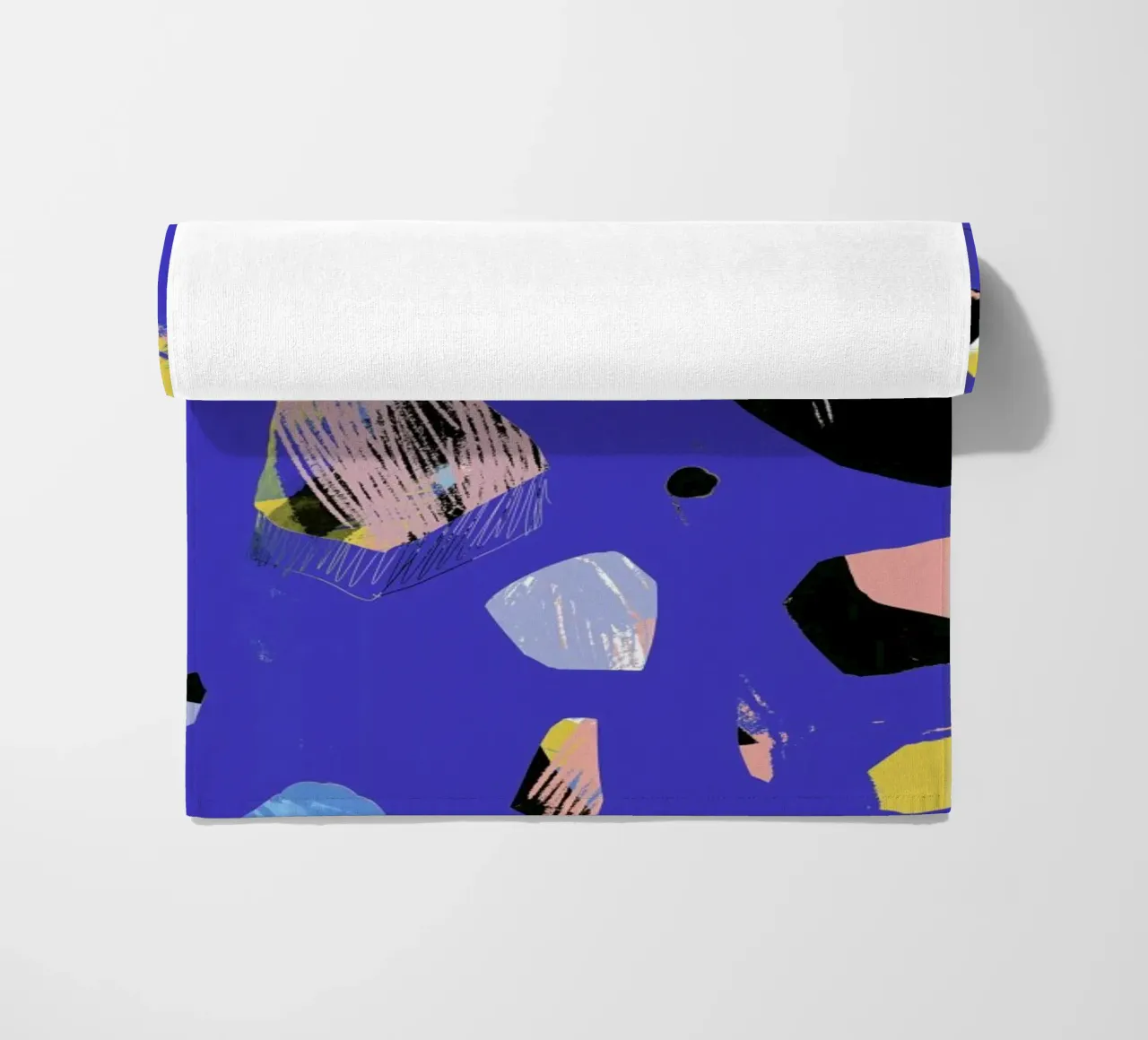 Rocks In Blue beach towel by Jilli Darling Art