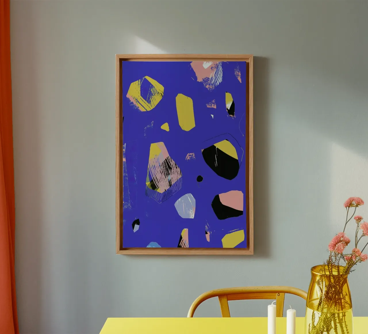 Rocks In Blue tela con Cornice a cassetta da Jilli Darling Art