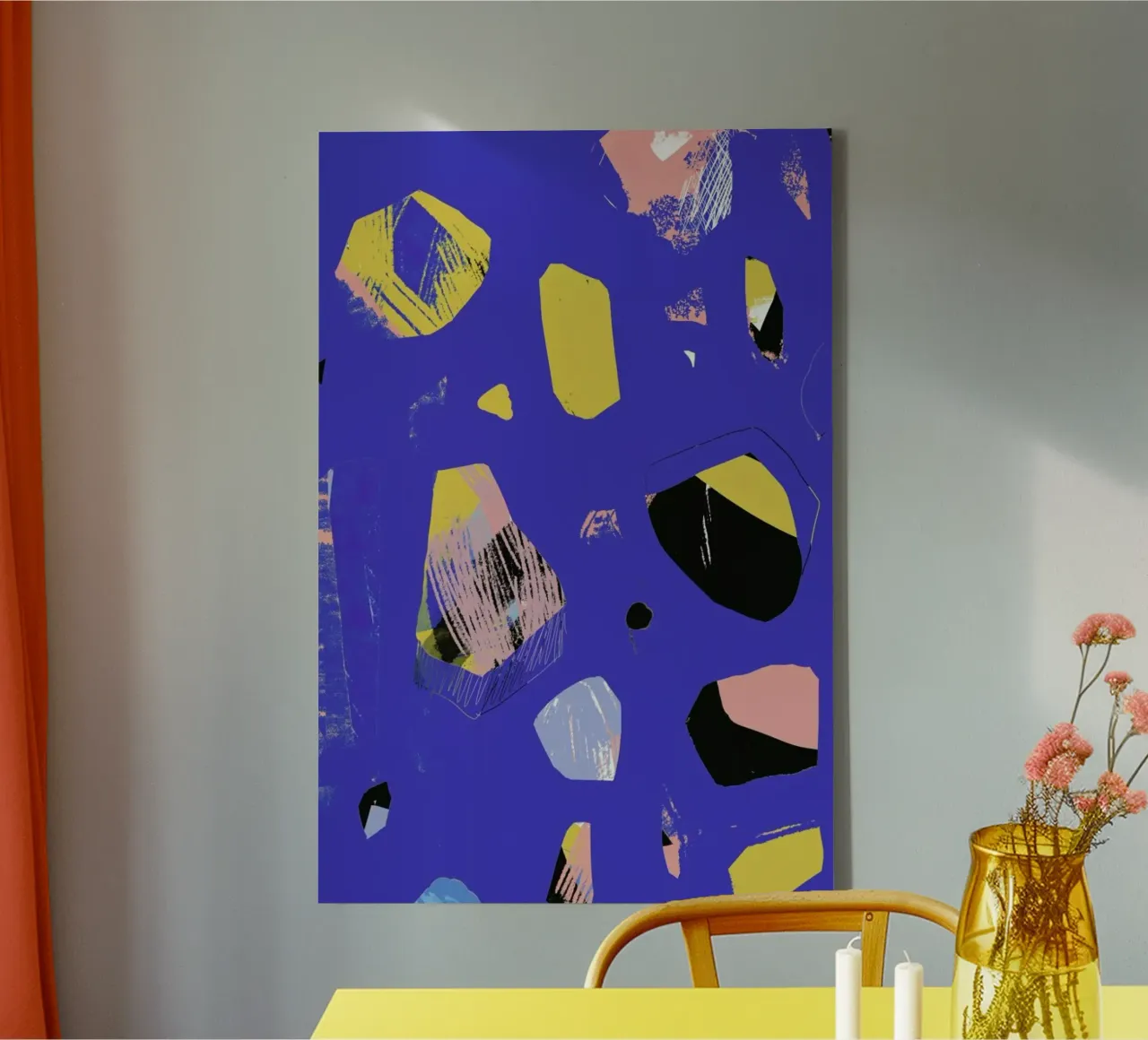 Rocks In Blue tela con Cornice a cassetta da Jilli Darling Art