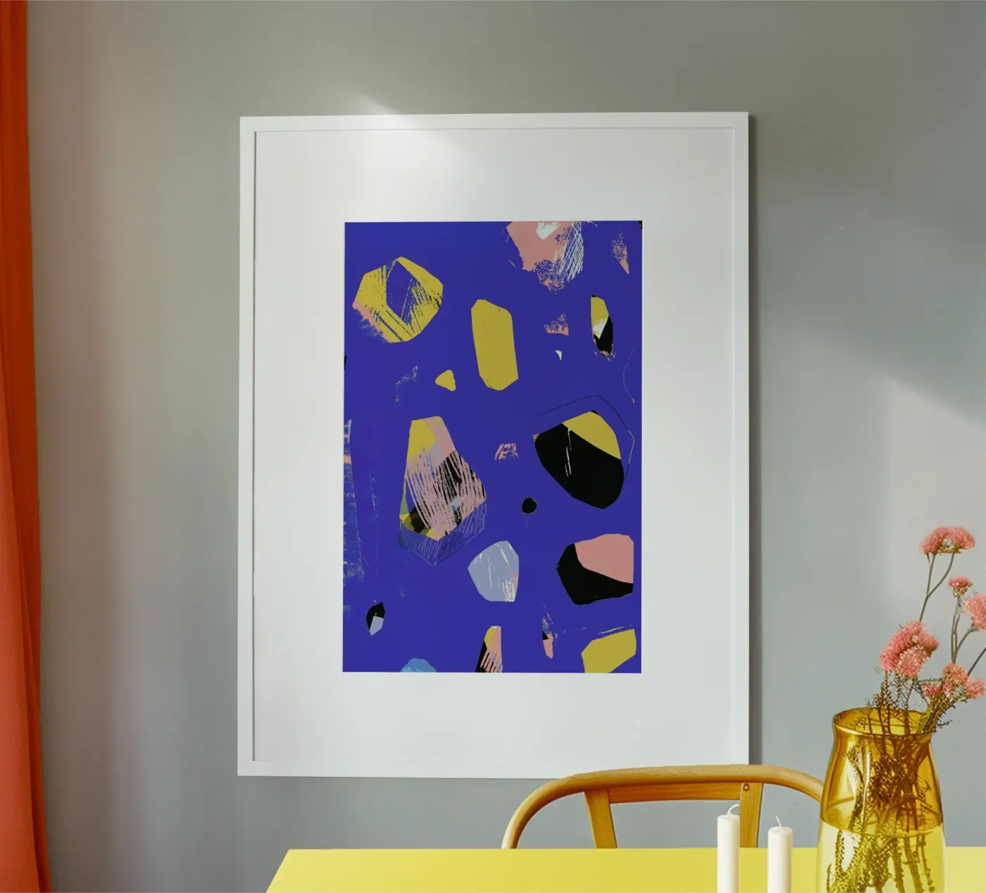 Rocks In Blue poster da Jilli Darling Art