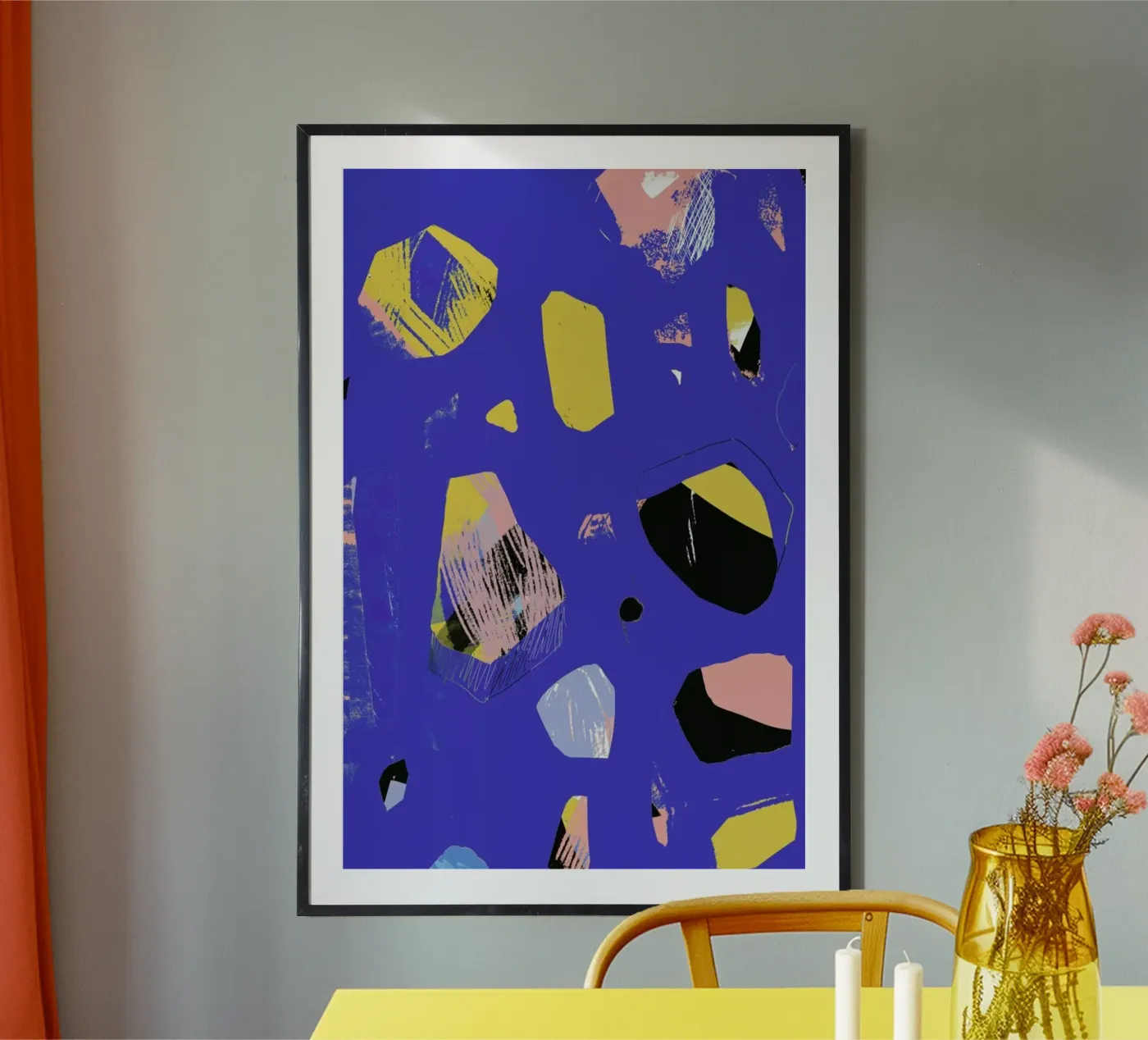 Rocks In Blue poster da Jilli Darling Art
