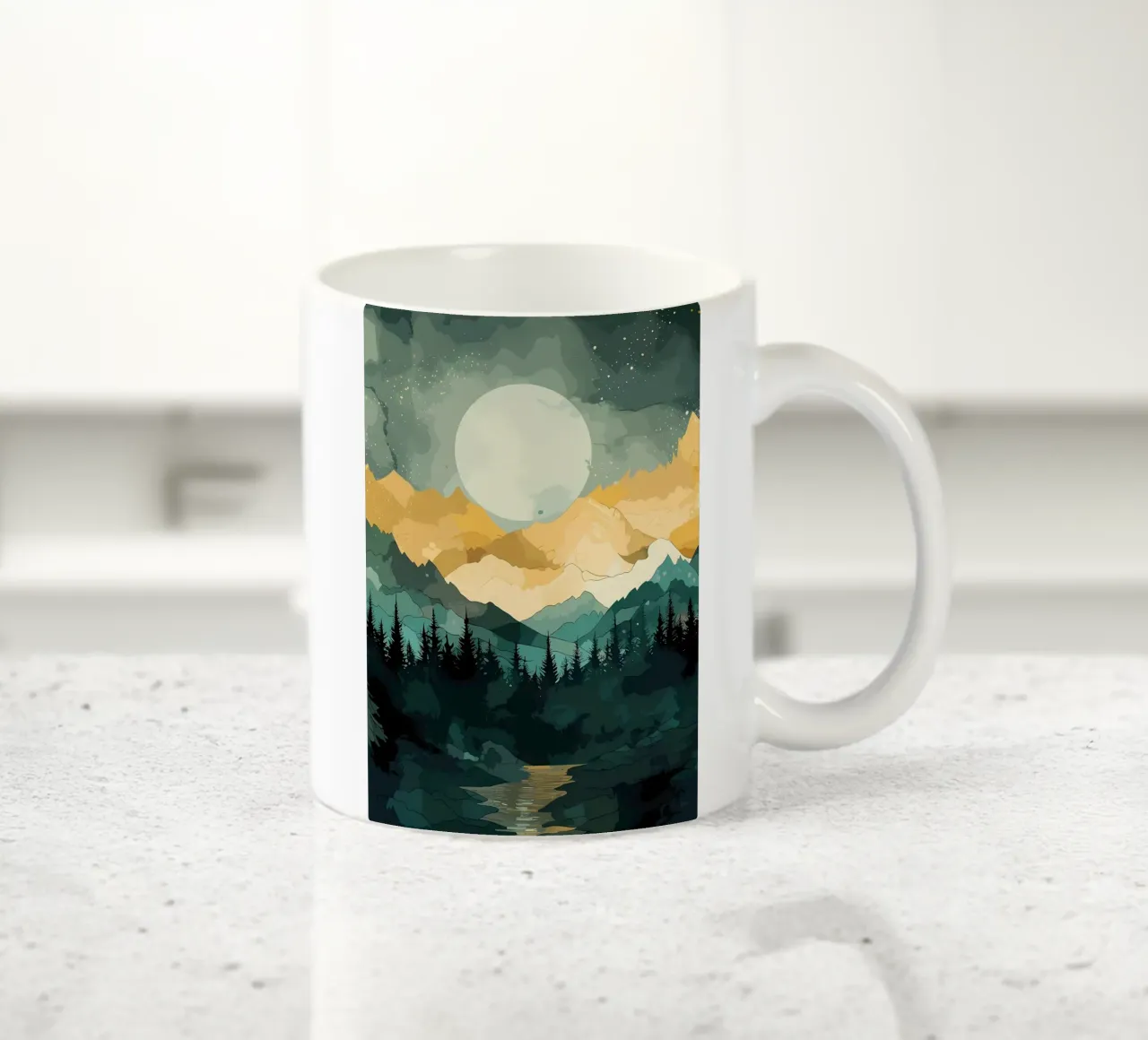 Sunrise dove tazza in ceramica da Albert S Jacob