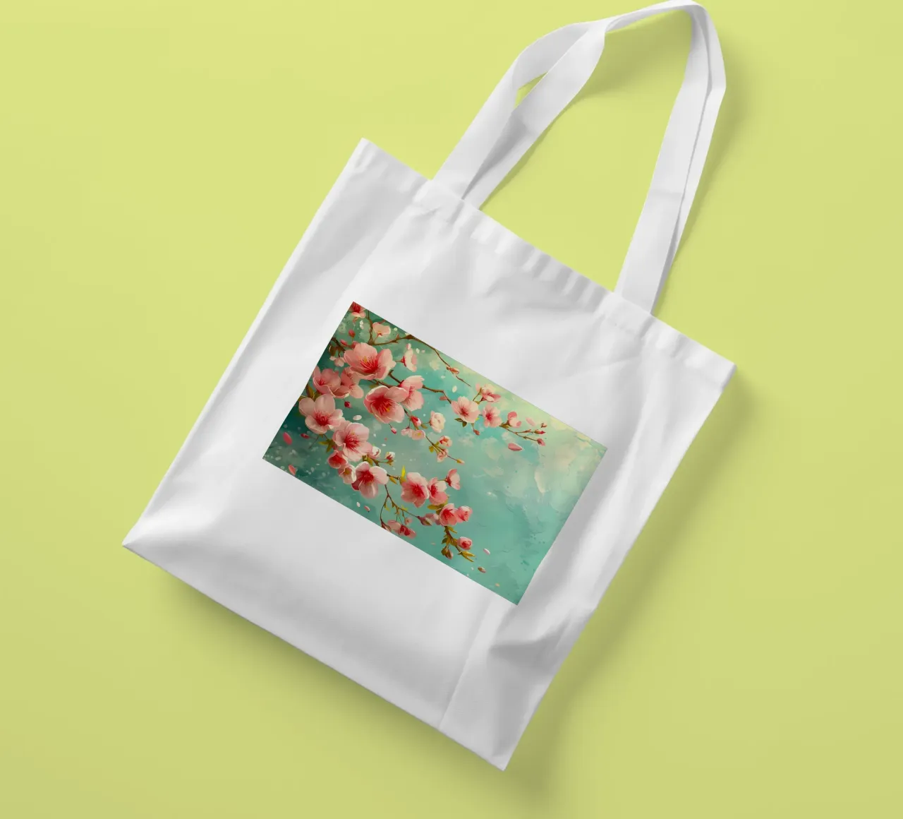 ciliegio in fiore in Giappone borsa in juta da Rebecca Clark Wyrick