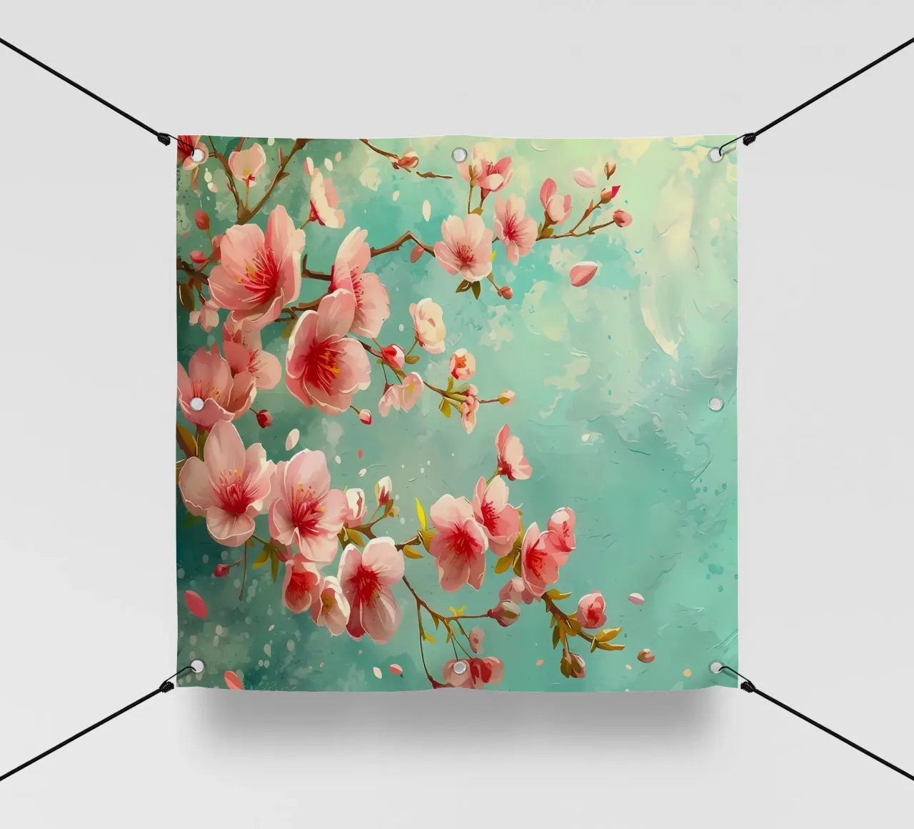ciliegio in fiore in Giappone telo in pvc da Rebecca Clark Wyrick