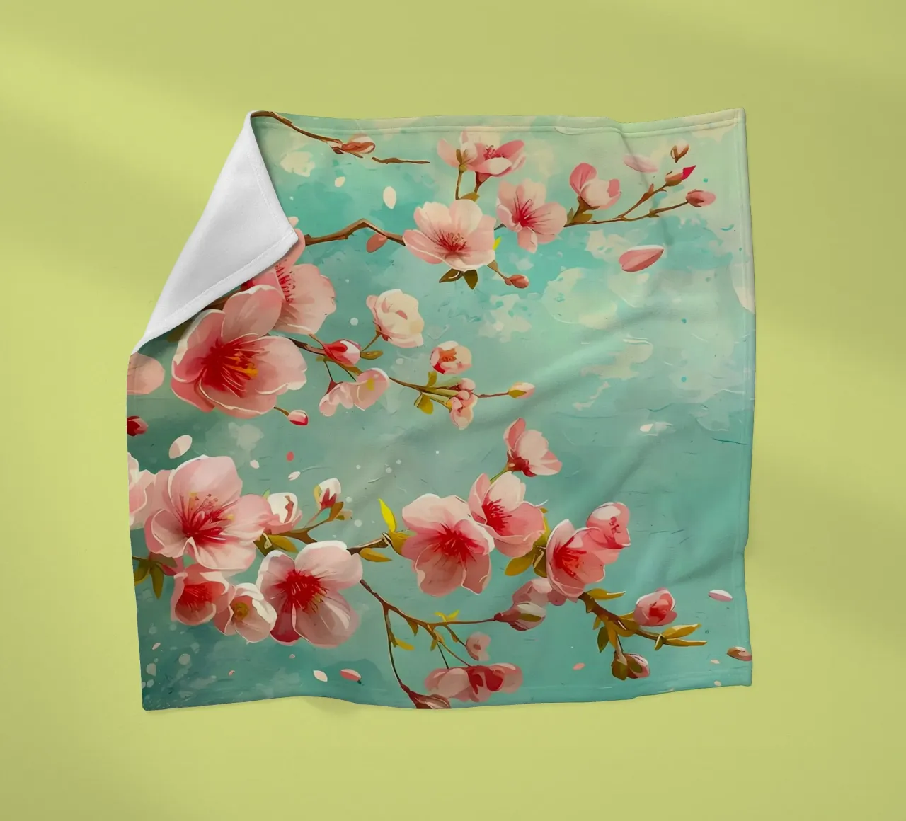 ciliegio in fiore in Giappone coperta in pile da Rebecca Clark Wyrick