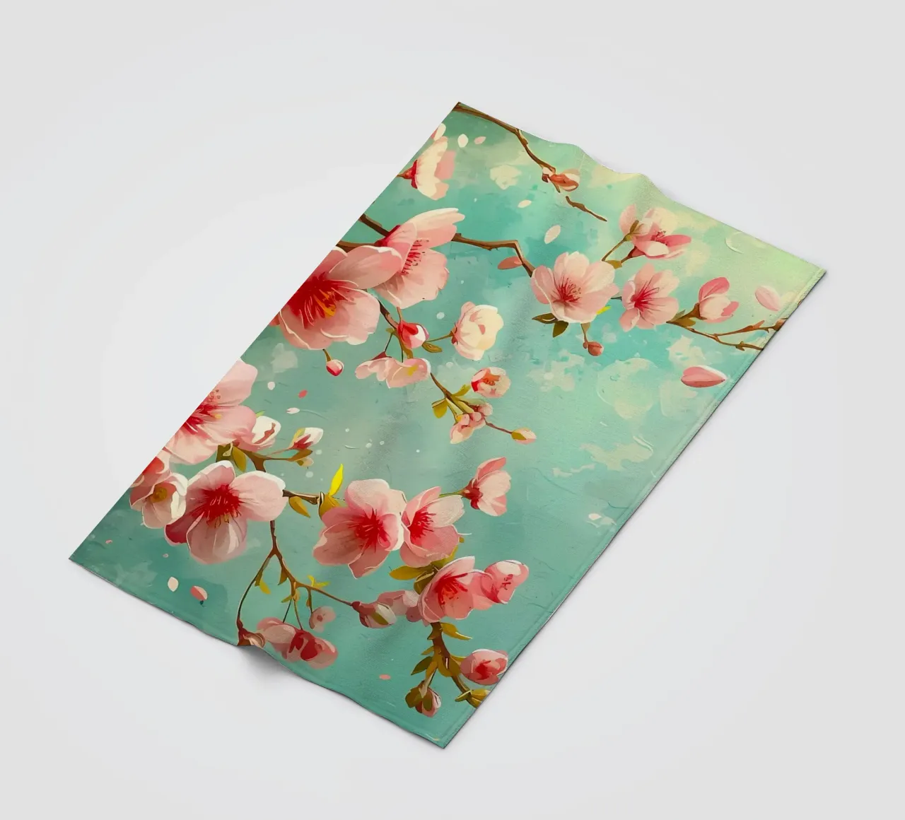ciliegio in fiore in Giappone coperta in pile da Rebecca Clark Wyrick