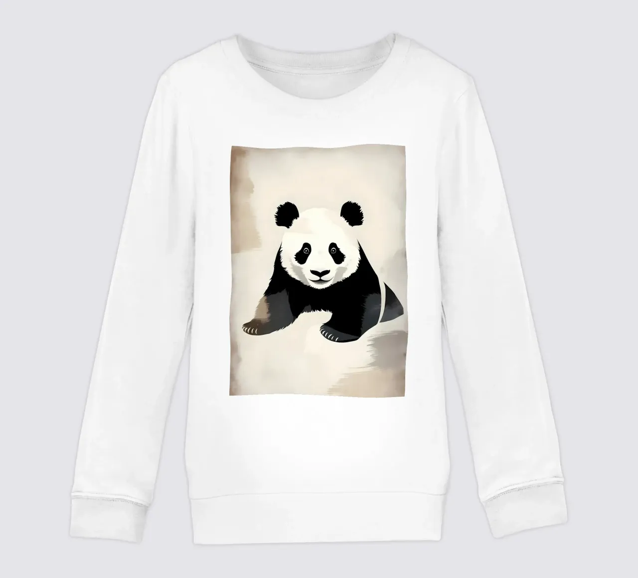 Illustrazione vintage di un panda carino felpa bambino da James M Coyle