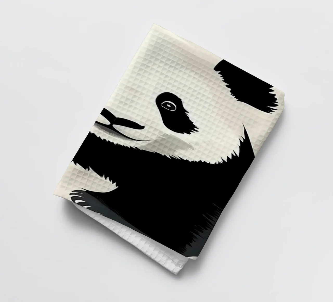 Illustration vintage d'un panda mignon torchon de James M Coyle