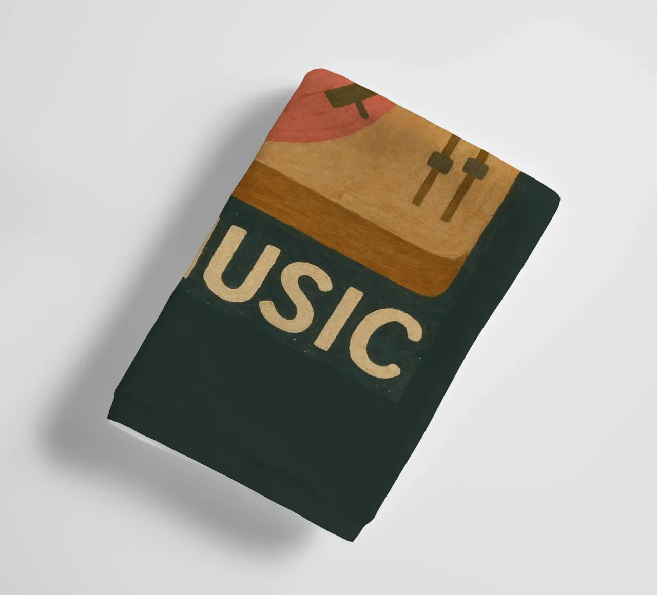 Turn On The Music - Retro music poster with record player towel by Studio Mooodz