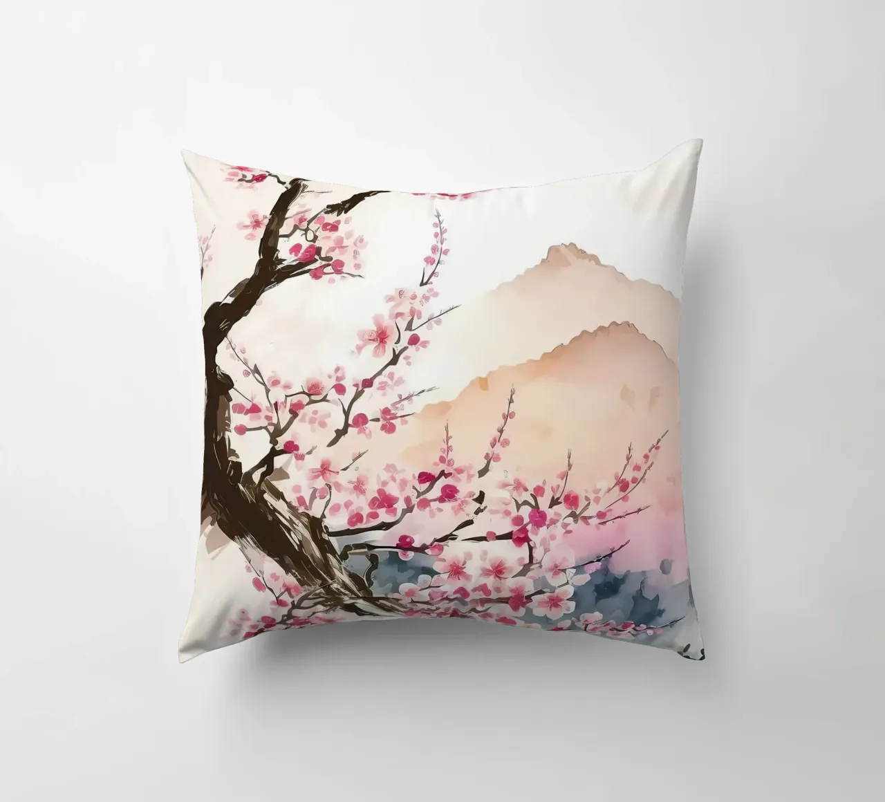Fiori di ciliegio giapponesi cuscino da Rebecca Clark Wyrick