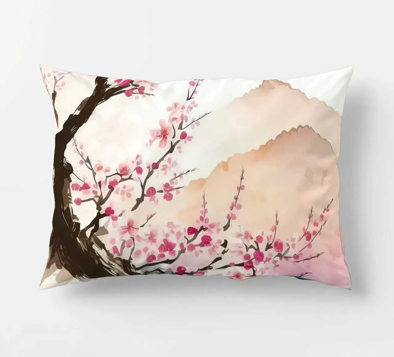 Fiori di ciliegio giapponesi cuscino da Rebecca Clark Wyrick