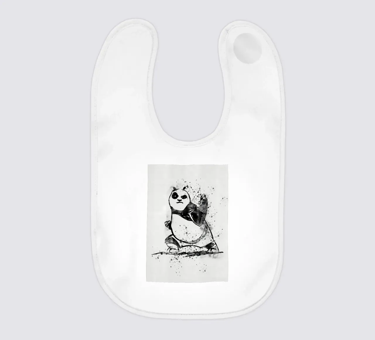 Panda eingefärbt Babylätzchen von James M Coyle