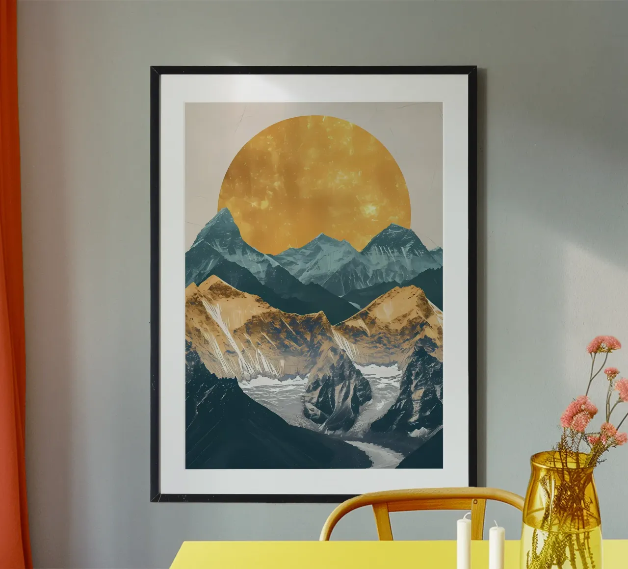 Notte d'autunno poster con telaio in alluminio da Albert S Jacob