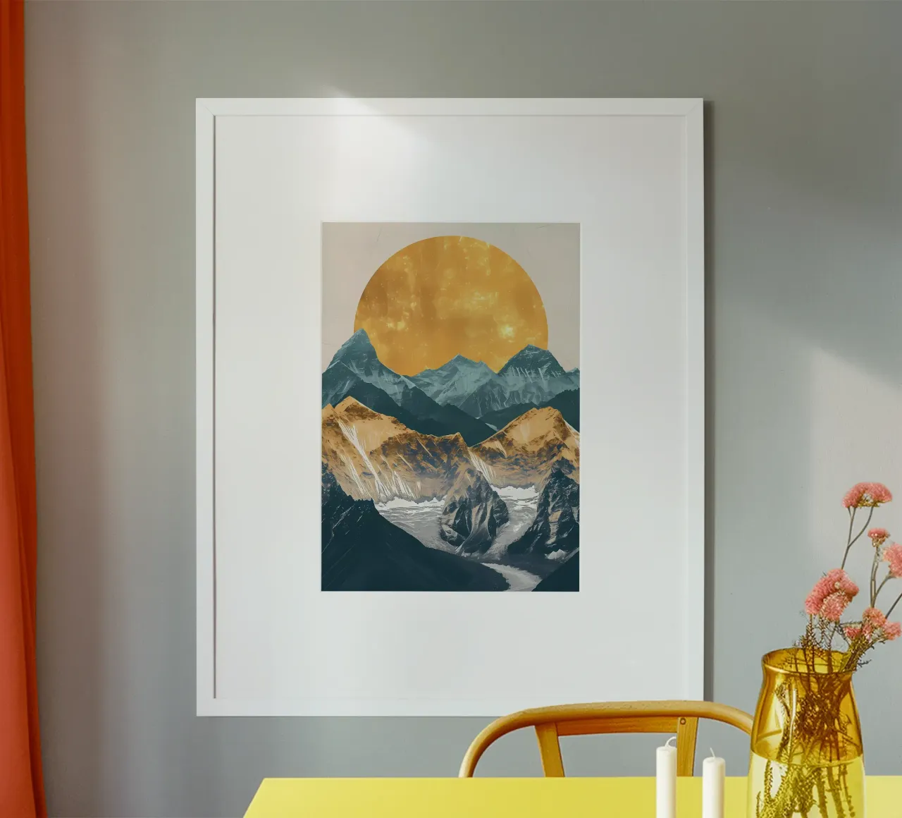 Notte d'autunno poster con telaio in alluminio da Albert S Jacob