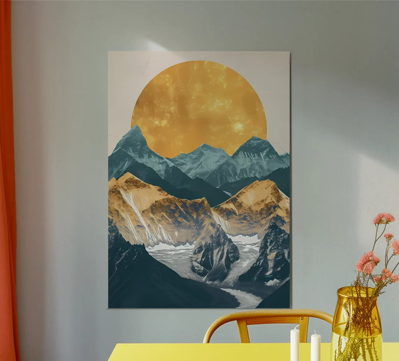 Notte d'autunno poster con telaio in alluminio da Albert S Jacob