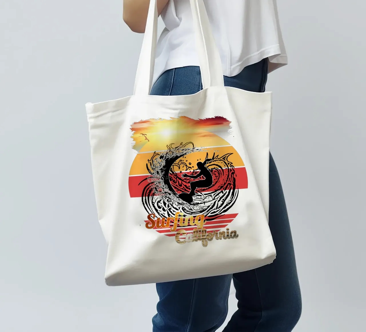 Surf Life Oval 2a - Summer Sun Vibes 10b tote bag by surfer28