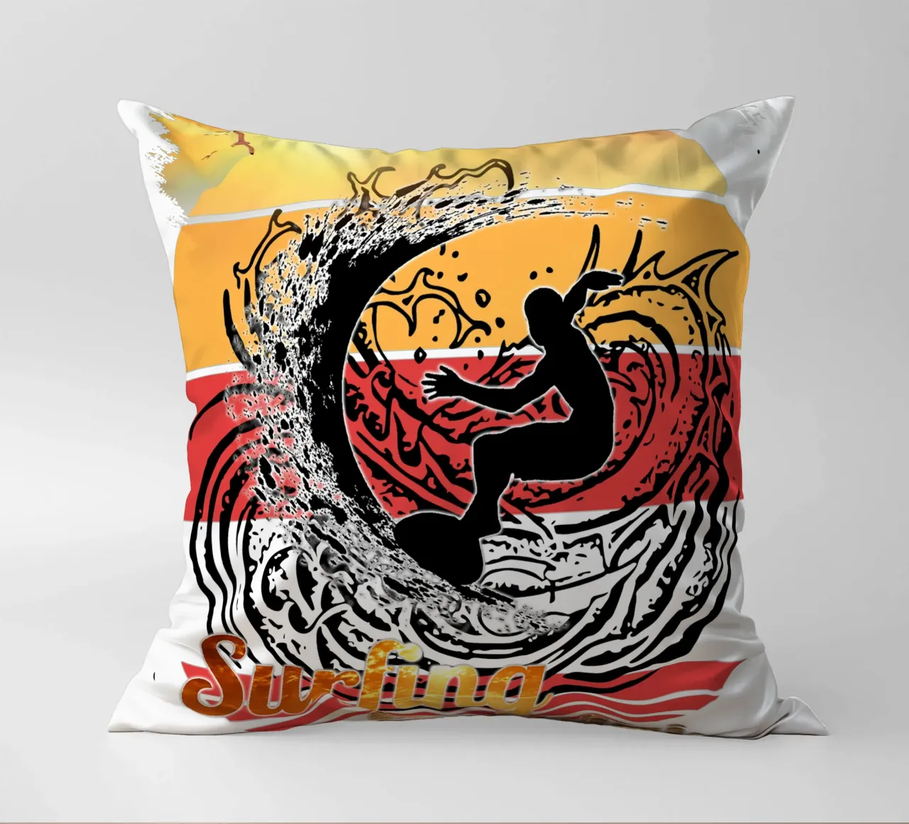 Surf Life Oval 2a - Summer Sun Vibes 10b cuscino da surfer28