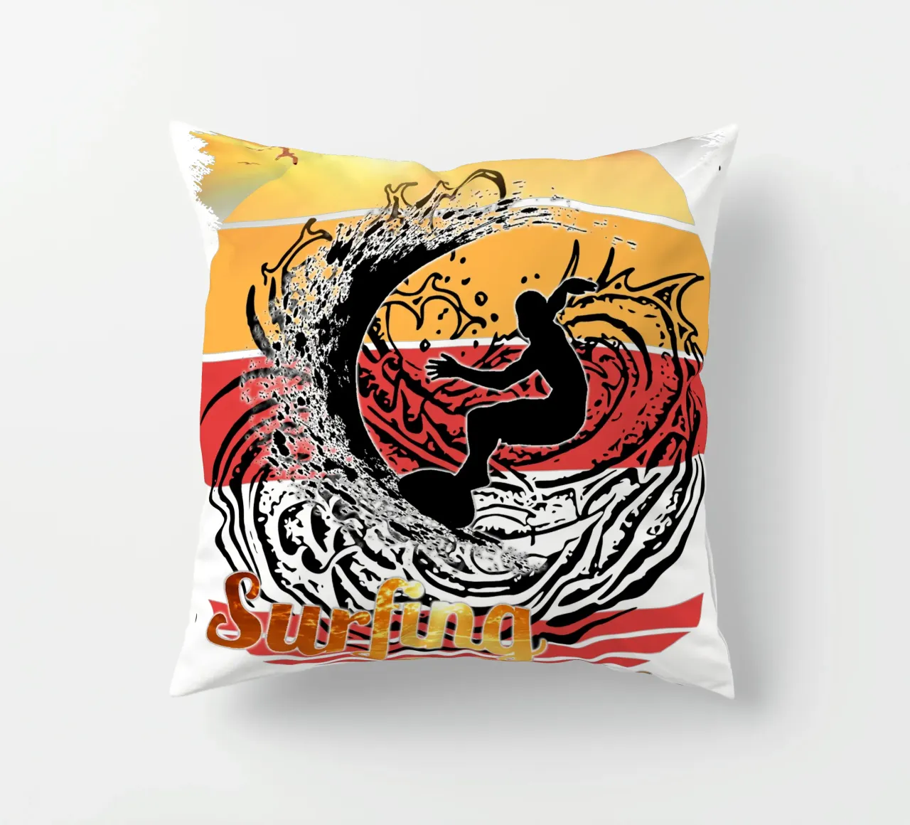 Surf Life Oval 2a - Summer Sun Vibes 10b cuscino da surfer28