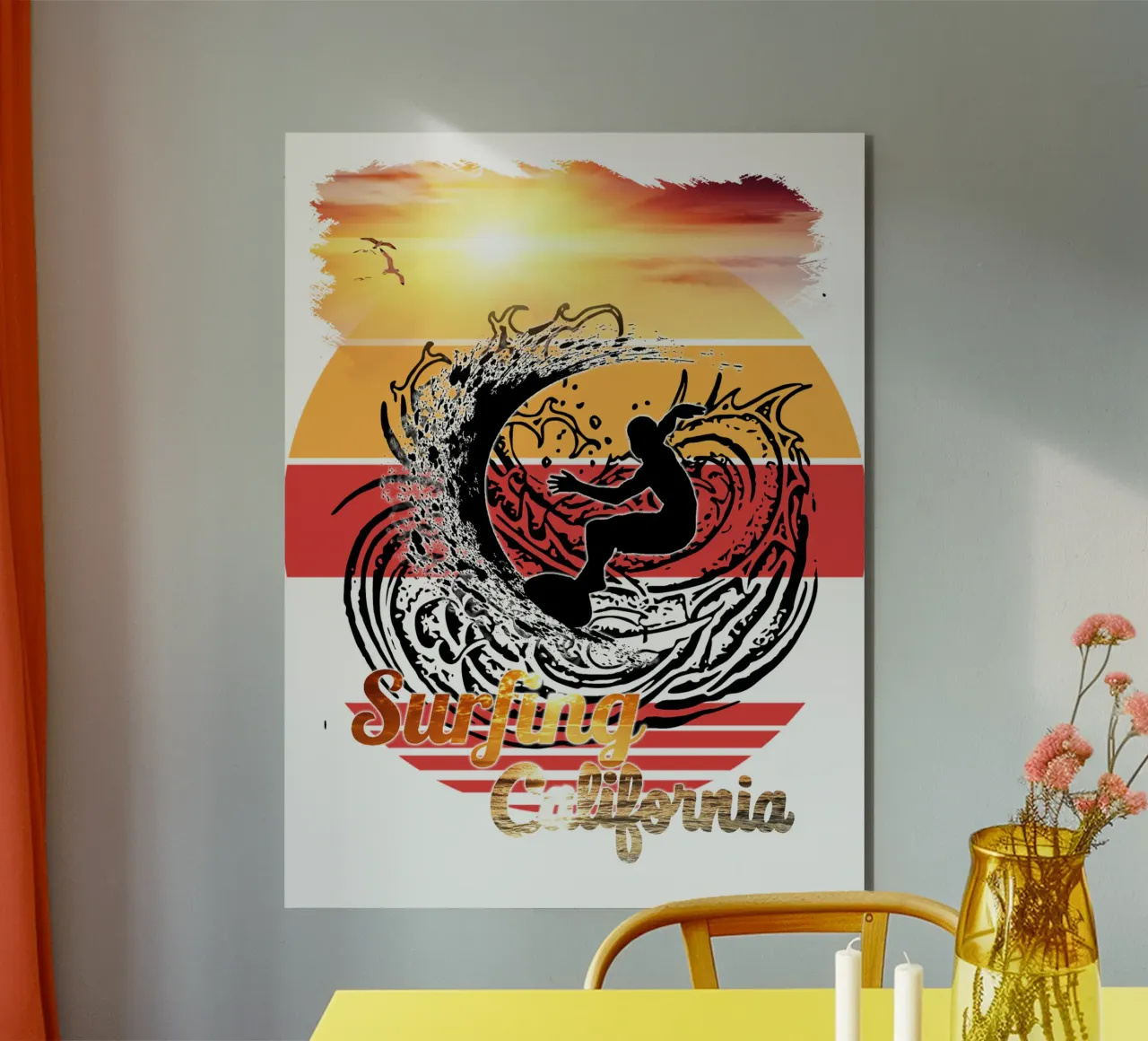 Surf Life Oval 2a - Summer Sun Vibes 10b alluminio dibond da surfer28