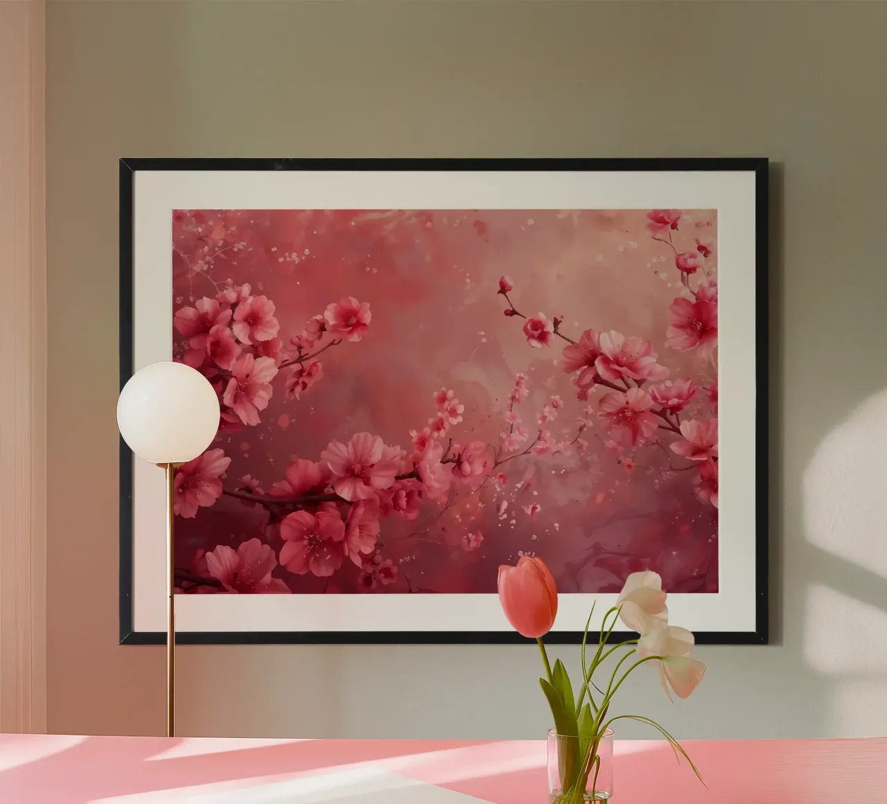 Cherry Blossom Flower poster by Rebecca Clark Wyrick