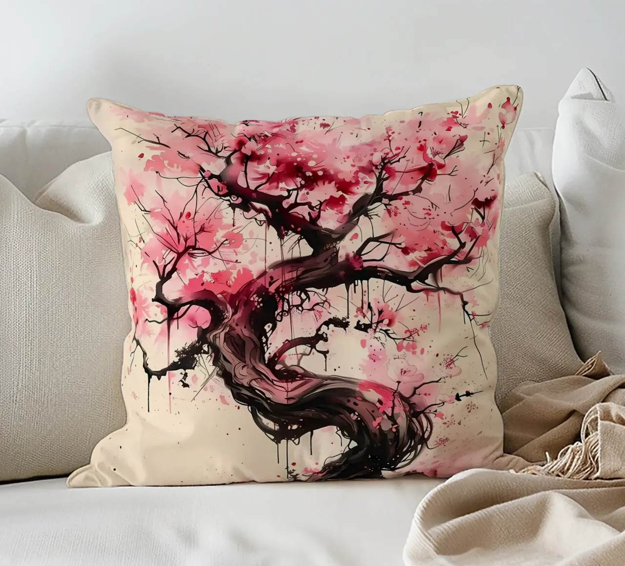Bellissimo ciliegio in fiore cuscino da Rebecca Clark Wyrick