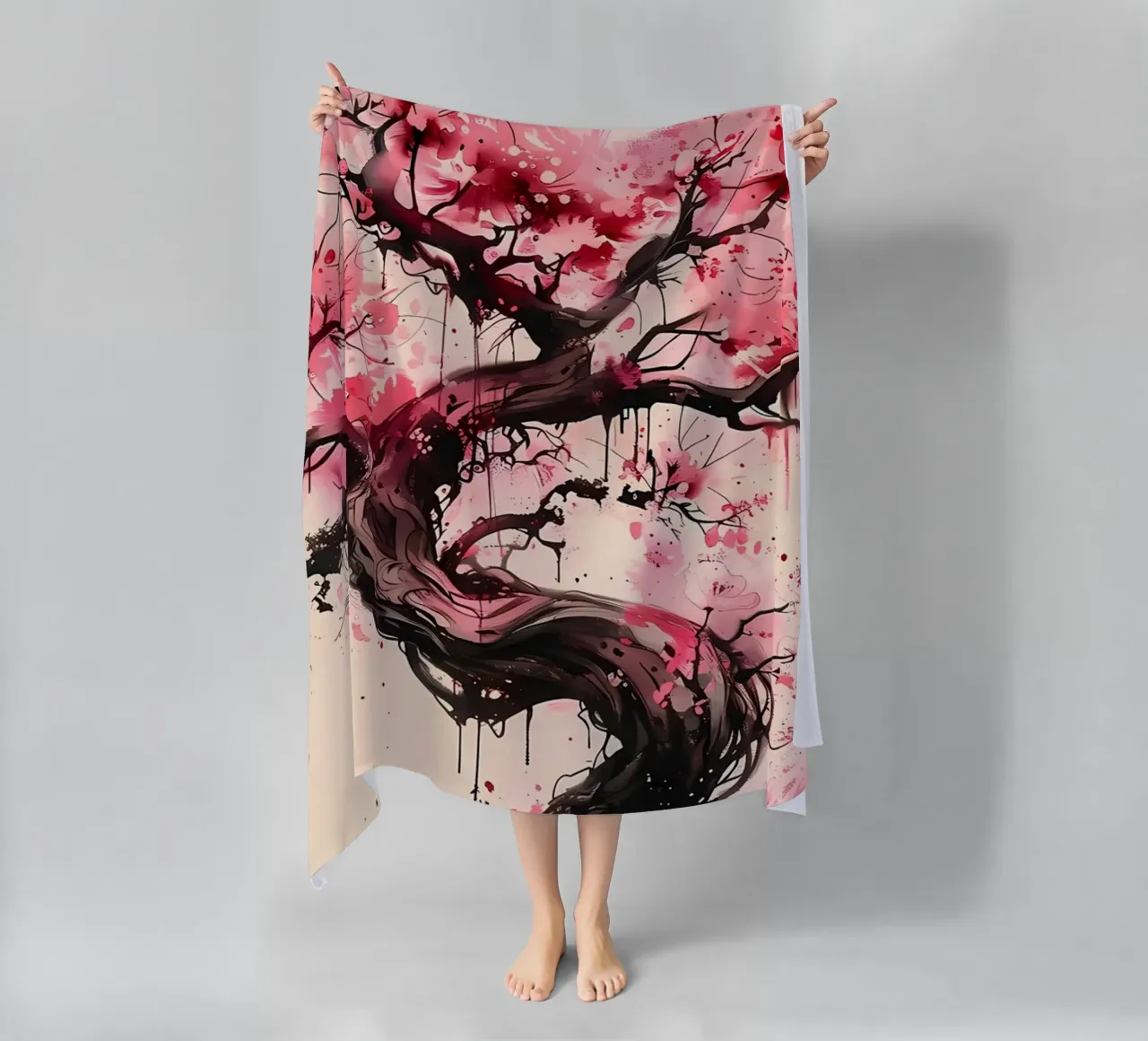 Bellissimo ciliegio in fiore telo mare da Rebecca Clark Wyrick