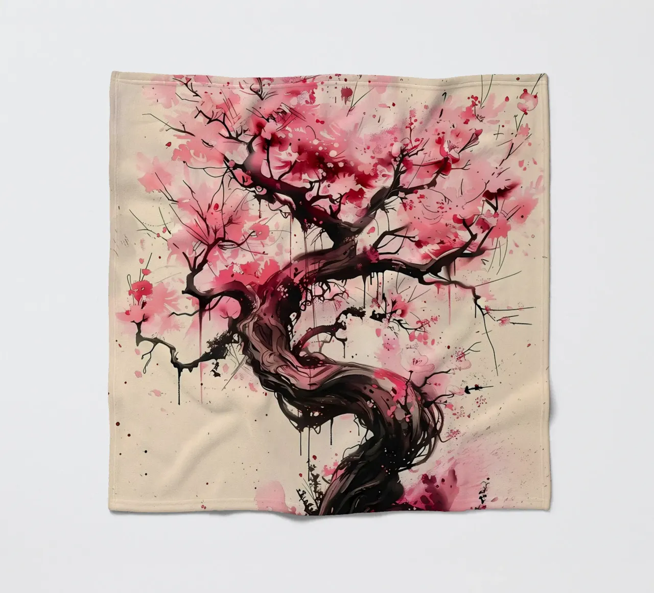 Bellissimo ciliegio in fiore coperta in pile da Rebecca Clark Wyrick
