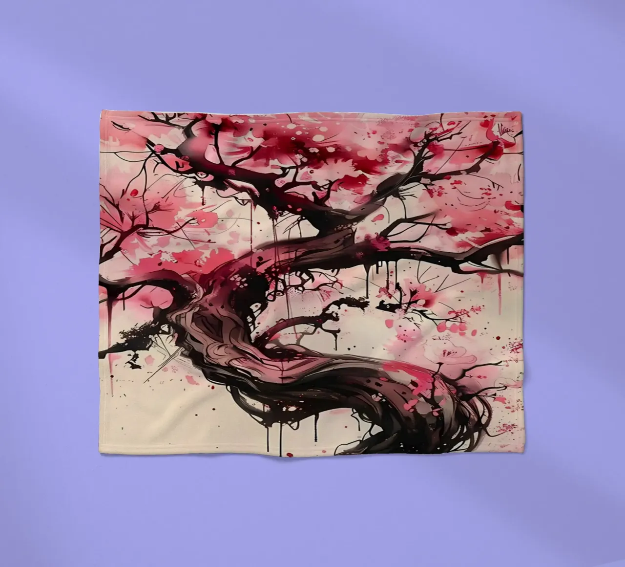 Bellissimo ciliegio in fiore coperta in pile da Rebecca Clark Wyrick