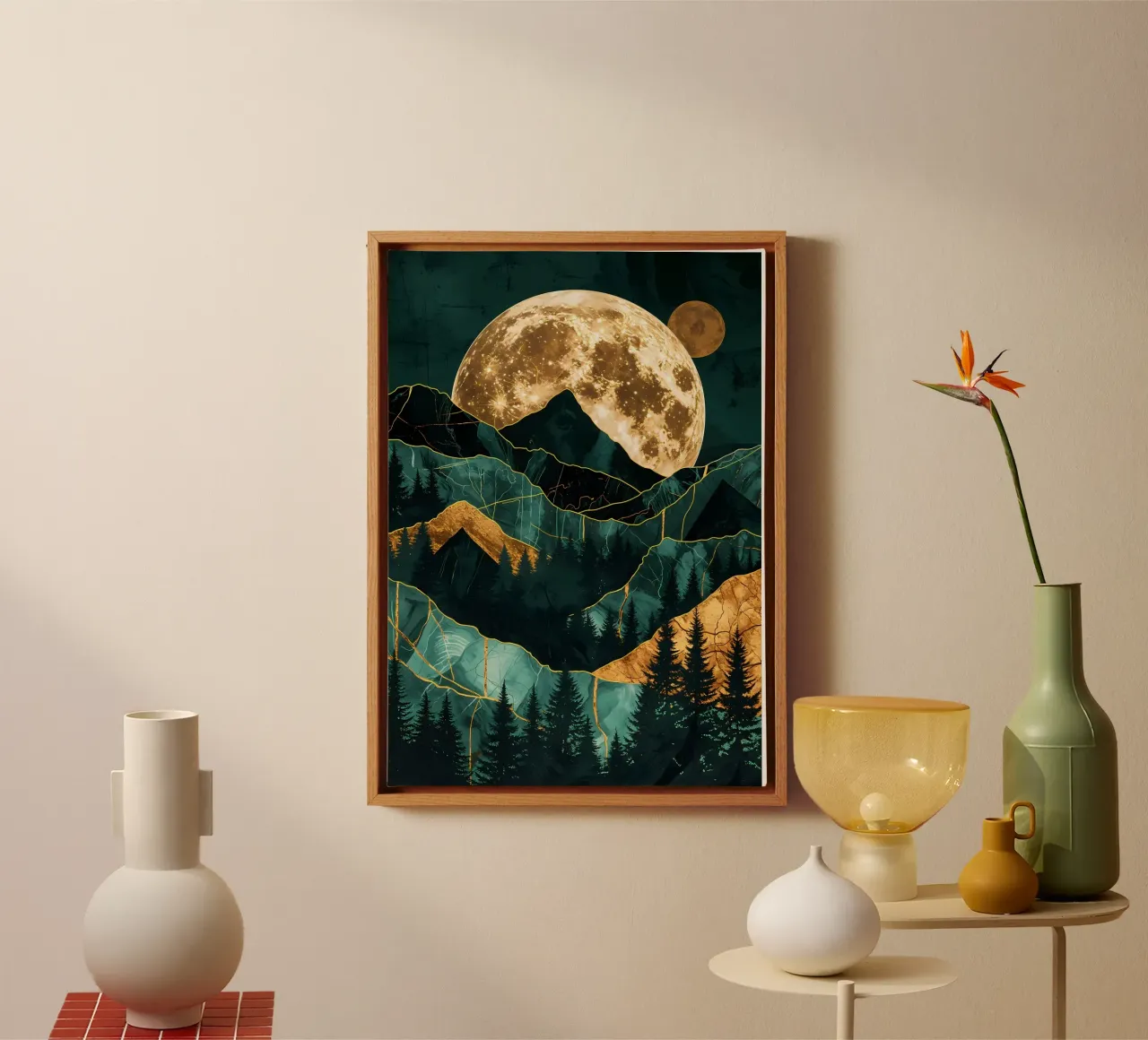 Paesaggio d'oro tela con Cornice a cassetta da Albert S Jacob
