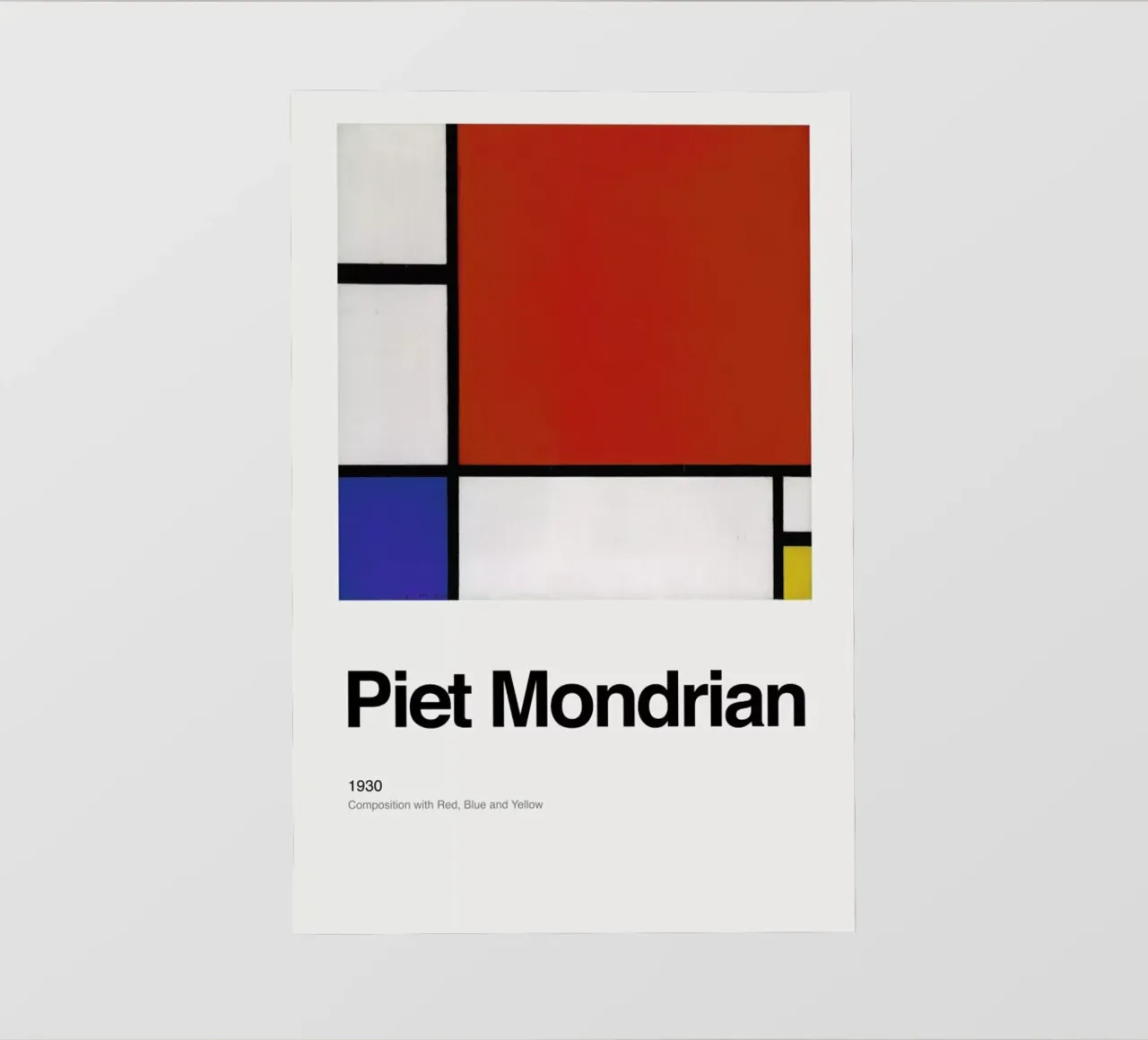 Mondrian - Composition with Red, Blue and Yellow pellicola backlit da ARTOTHEK
